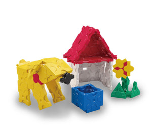Dog doghouse and flower featured in the LaQ basic 201 set