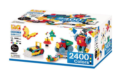 Package featured in the LaQ basic 2400 colors set