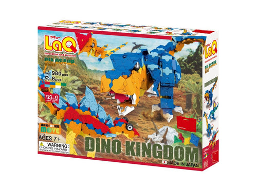 Package front view small featured in the LaQ dinosaur world dino kingdom set