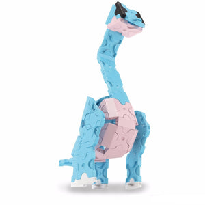 Front view right side featured in the LaQ dinosaur world mini brachiosaurus set