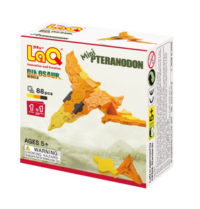 Package front view featured in the LaQ dinosaur world mini pteranodon set