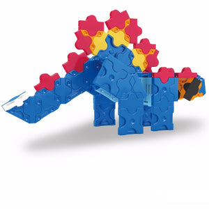 Back view featured in the LaQ dinosaur world mini stegosaurus set
