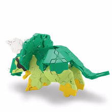 Load image into Gallery viewer, Back view featured in the LaQ dinosaur world mini triceratops set