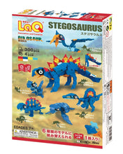 Load image into Gallery viewer, Package back side featured in the LaQ dinosaur world stegosaurus set