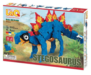 Package front side featured in the LaQ dinosaur world stegosaurus set