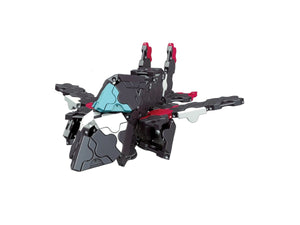 Jet fighter featured in the LaQ hamacron constructor black racer set