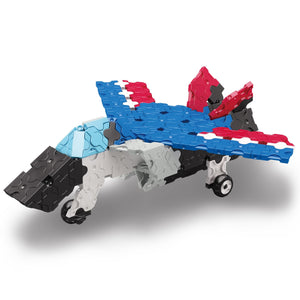 Jet fighter featured in the LaQ hamacron constructor express set