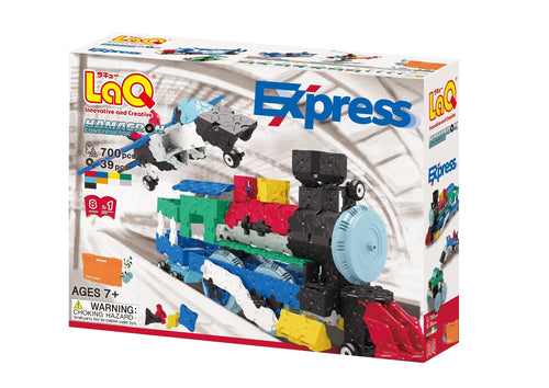 Package front view featured in the LaQ hamacron constructor express set
