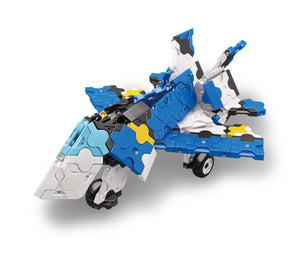 Jet fighter front view featured in the LaQ hamacron constructor jet fighter set