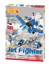 Load image into Gallery viewer, Package back view featured in the LaQ hamacron constructor jet fighter set
