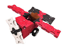 Load image into Gallery viewer, Left view featured in the LaQ hamacron constructor mini airplane set