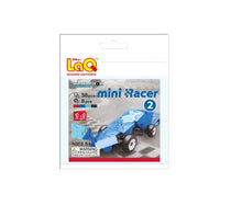 Load image into Gallery viewer, Package featured in the LaQ hamacron constructor mini racer 2 blue set