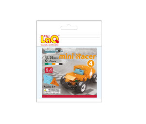 Package featured in the LaQ hamacron constructor mini racer 4 orange set