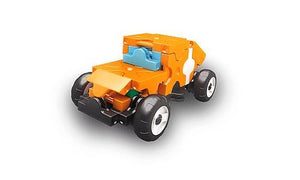 Car featured in the LaQ hamacron constructor mini racer 4 orange set