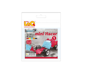 Package featured in the LaQ hamacron constructor mini racer 1 red set