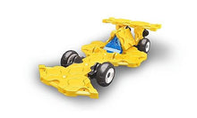 Load image into Gallery viewer, Car featured in the LaQ hamacron constructor mini racer 5 yellow set