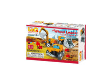 Load image into Gallery viewer, Wheel loader package back view from the LaQ hamacron constructor series