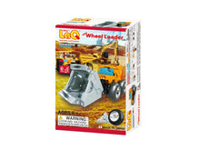 Load image into Gallery viewer, Wheel loader package front view from the LaQ hamacron constructor series