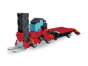 Forklift and trailer featured in the LaQ hamacron constructor power shovel set