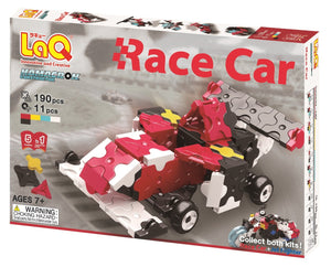 Package front view featured in the LaQ hamacron constructor race car set