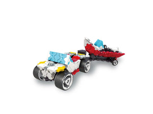 Beach buggy featured in the LaQ hamacron constructor speed wheels set