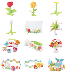 All models featured in the LaQ hobby kit flower set