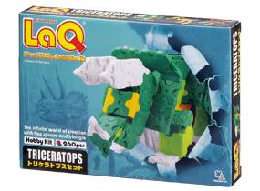 Package featured in the LaQ hobby kit triceratops set