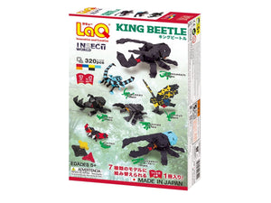 Package backview featured in the LaQ insect world king beetle set