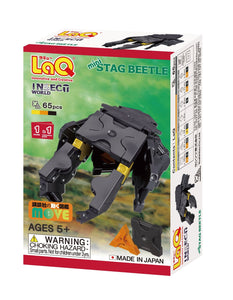 Package front view featured in the LaQ insect world mini stag beetle set