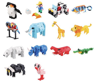 All animals featured in the LaQ imaginal zoo set