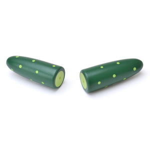 Cucumber cut in half featured in the woody puddy set