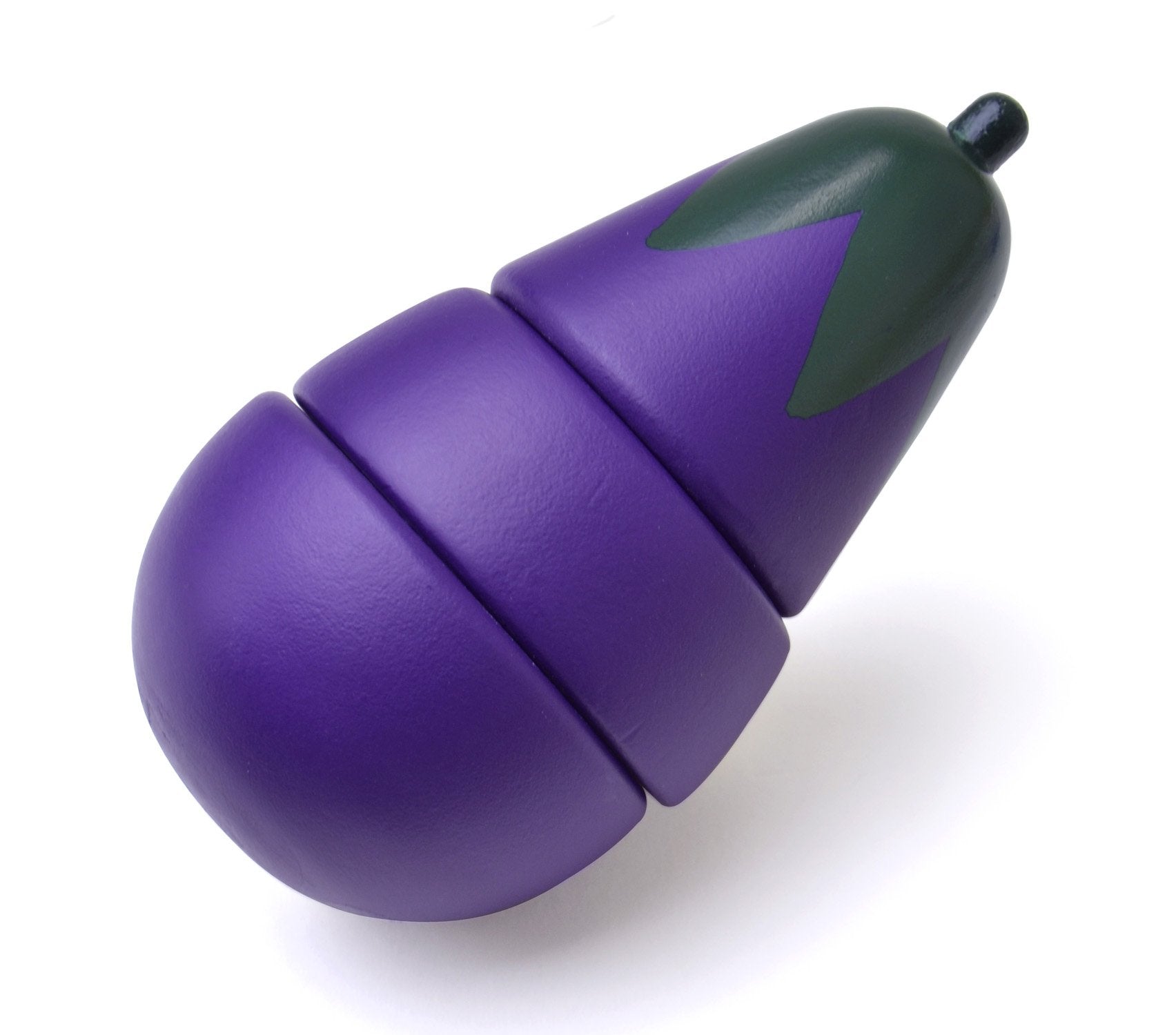 Sliced Eggplant Wooden Toy