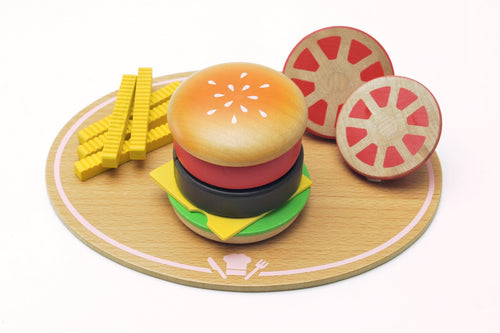 Hamburger meal set featured in the woody puddy set