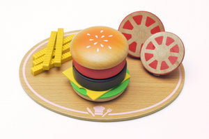 Hamburger meal set featured in the woody puddy set