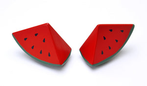 Watermelon whole cut in half featured in the woody puddy set
